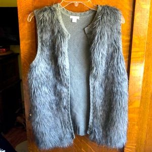 Gray Fur Vest         M/M